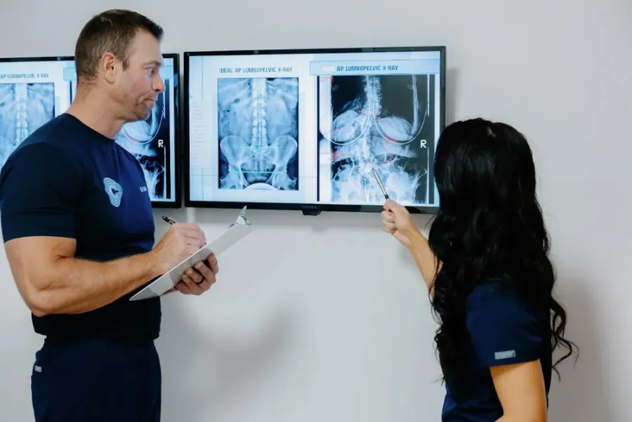 On-site digital X-ray imaging reviewed the same visit at Circle Chiropractic