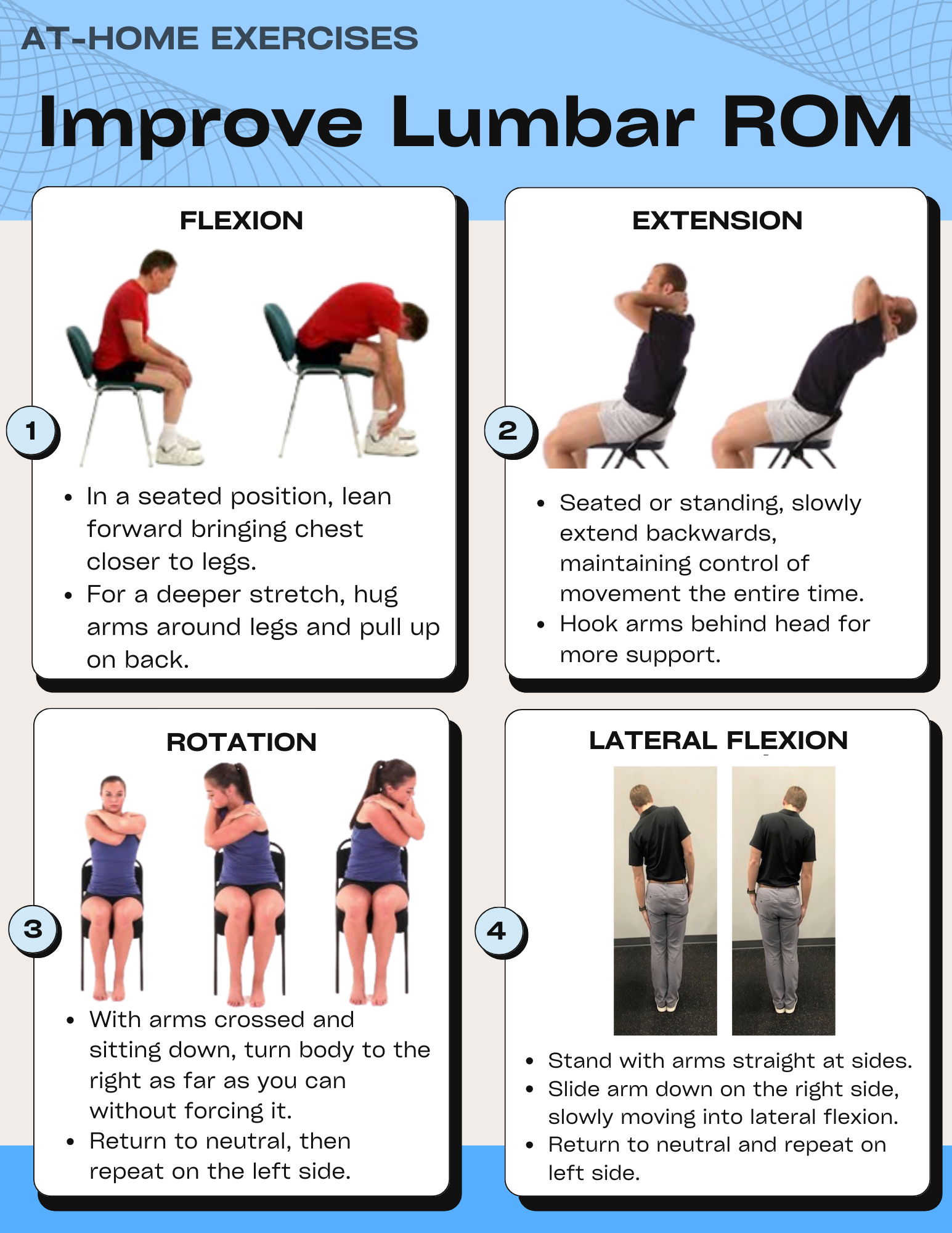 At Home Exercises to Improve Lumbar Range of Motion