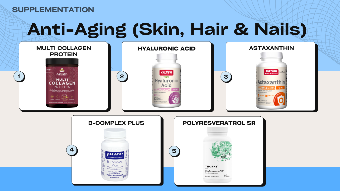 Supplements for Anti-Aging (Skin, Hair & Nails)