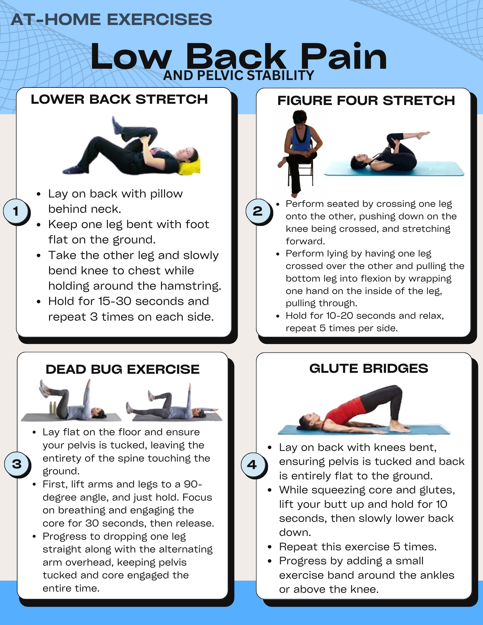 At Home Exercises for Low Back Pain Relief