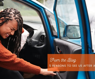 Five reasons to see us after a car accident