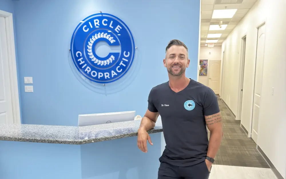 Chiropractor providing gentle, hands-on care at Circle Chiropractic Wellen Park in Venice