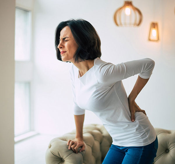 Woman with lower-back pain